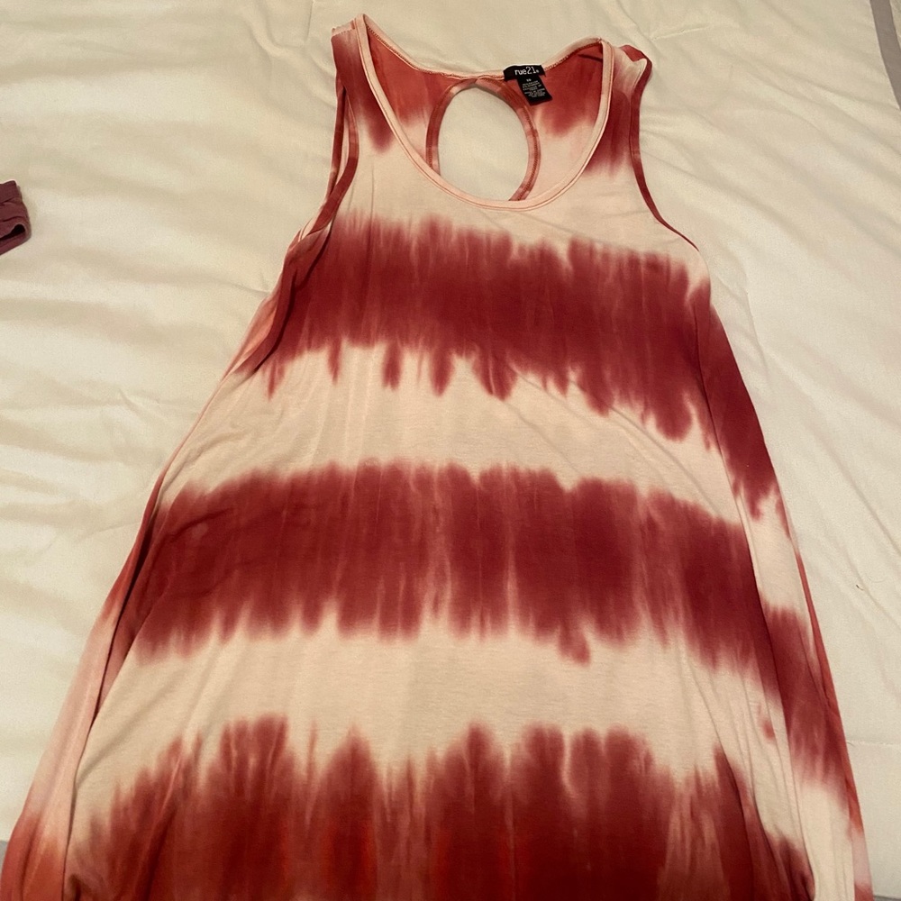 Red and white soft dress